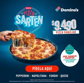 Catálogo Domino's Pizza en Antofagasta | Nueva piyya Sarten! Dip ranch gratis!  | 2024-11-15T00:00:00.000Z - 2025-02-28T00:00:00.000Z