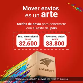 Catálogo Correo Chile en Arica | Mover envios es un arte! | 2024-12-26T00:00:00-03:00 - 2025-01-09T23:59:00-03:00