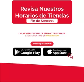 Catálogo PreUnic en La Serena | Horario Tiendas Semana | 2025-01-25T00:00:00.000Z - 2025-02-08T00:00:00.000Z