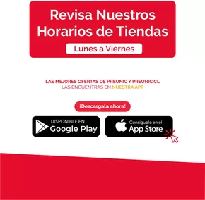 Catálogo PreUnic en Vitacura | Horario Tiendas Semana | 2025-01-29T00:00:00.000Z - 2025-02-12T00:00:00.000Z